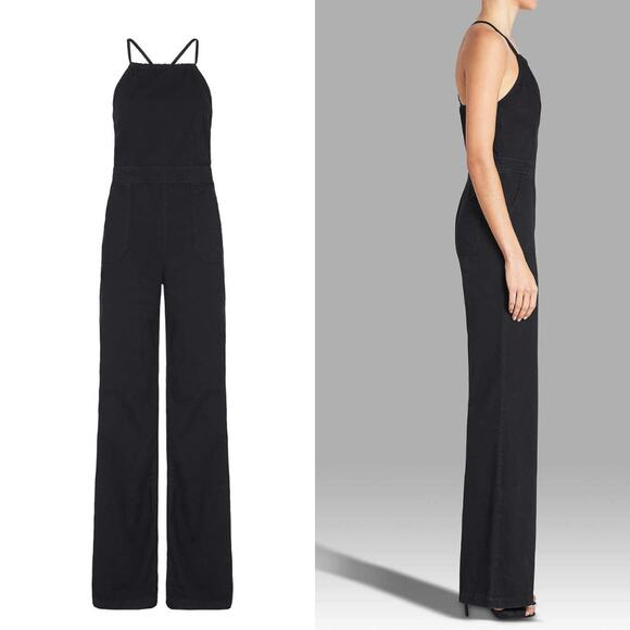 Paige Rhiannon Black Cotton Jumpsuit Anthropologie - Picture 2 of 9